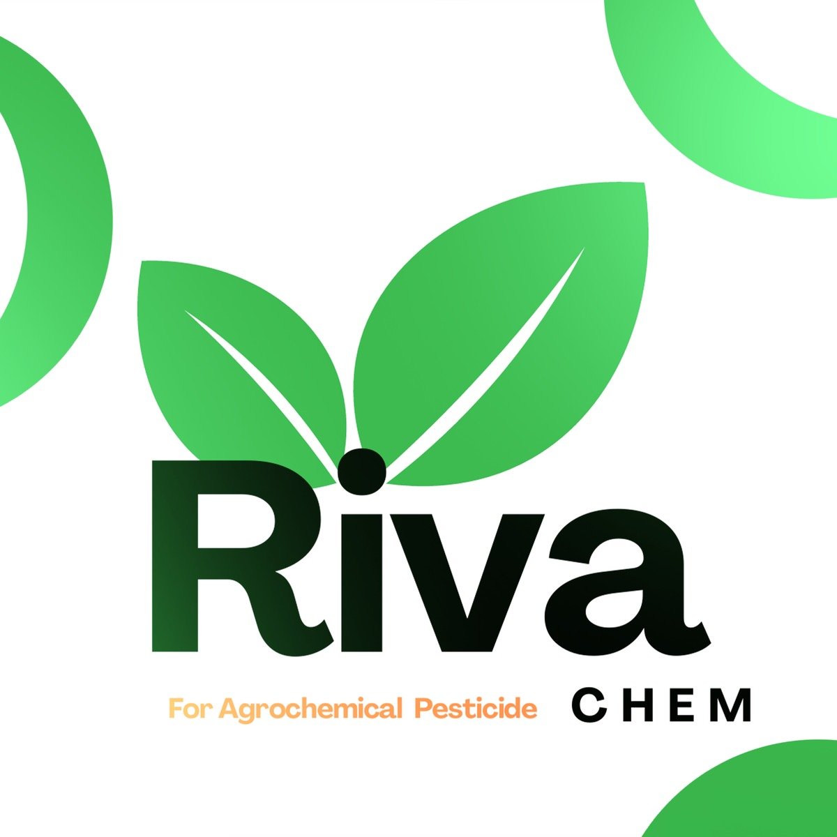 Riva Chem logo and green botanical identity